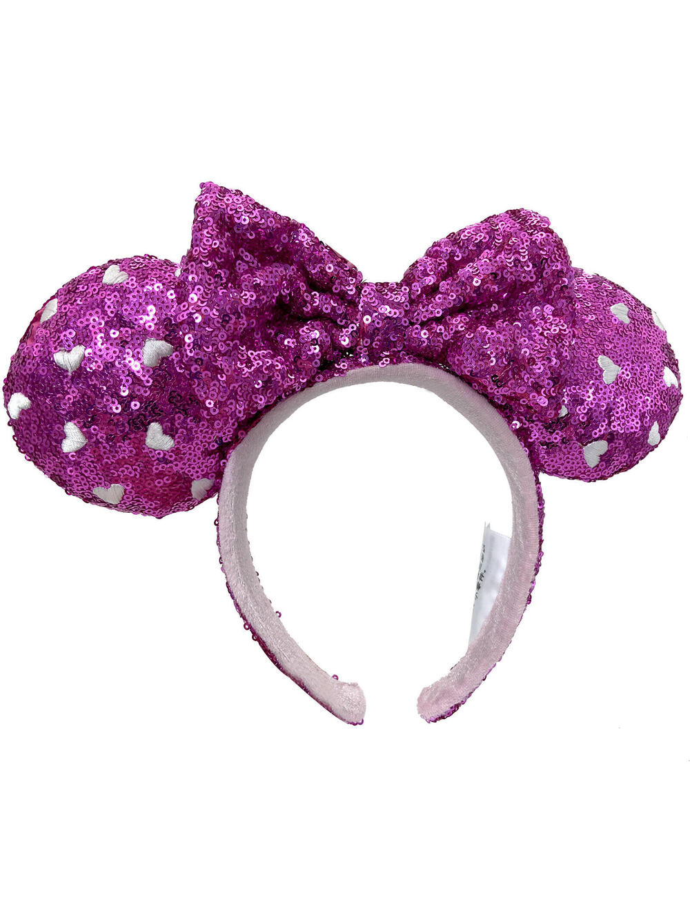 Disney.Parks Pink Hearts Sequin Valentine's Day Minnie Ears Headband Rare Gift